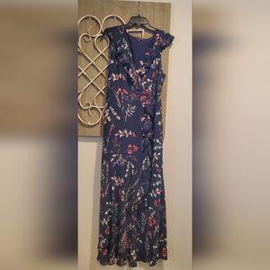Banana Republic Navy Floral Dress Size 10